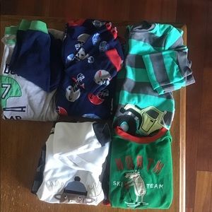 Set of 5 Carters brand pajamas all fleece